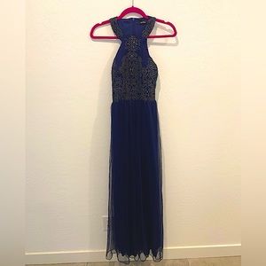Speechless Navy Blue Sequin Dress